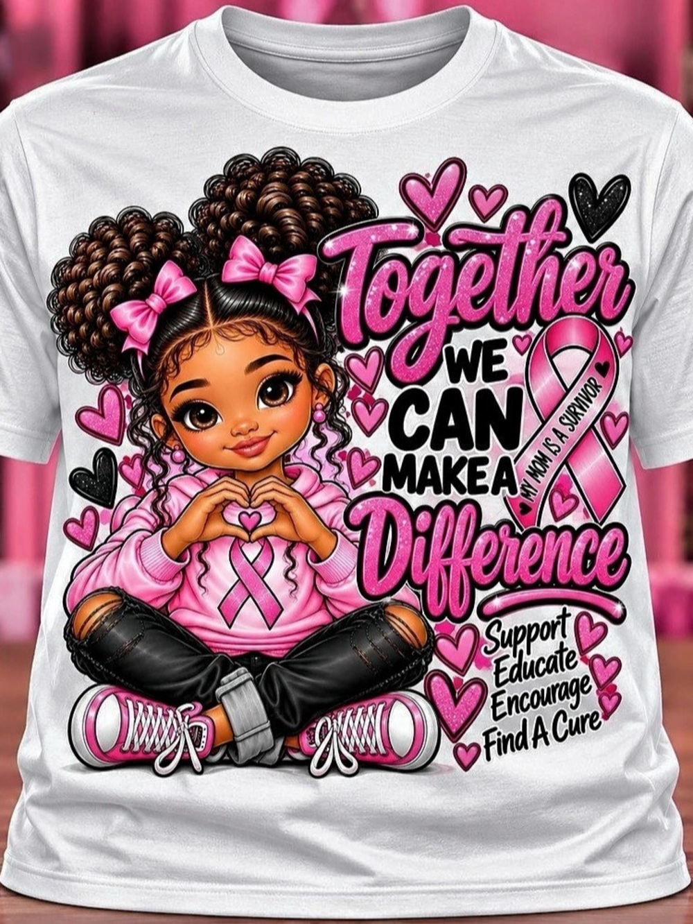 Pink Awareness Graphic Short Sleeve Tee